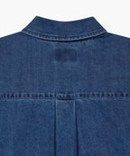 W CROP DENIM SHIRT blue
