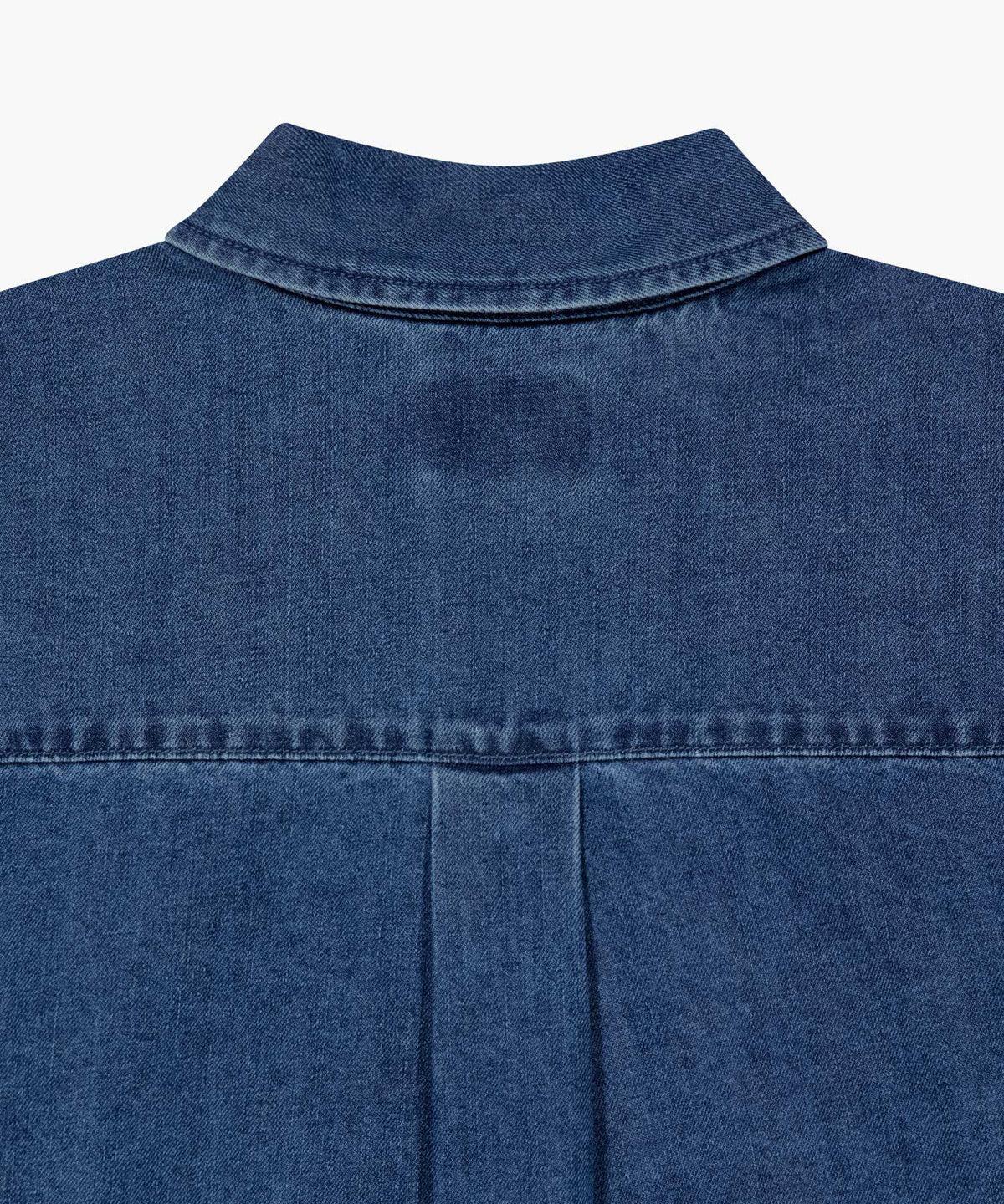 W CROP DENIM SHIRT blue