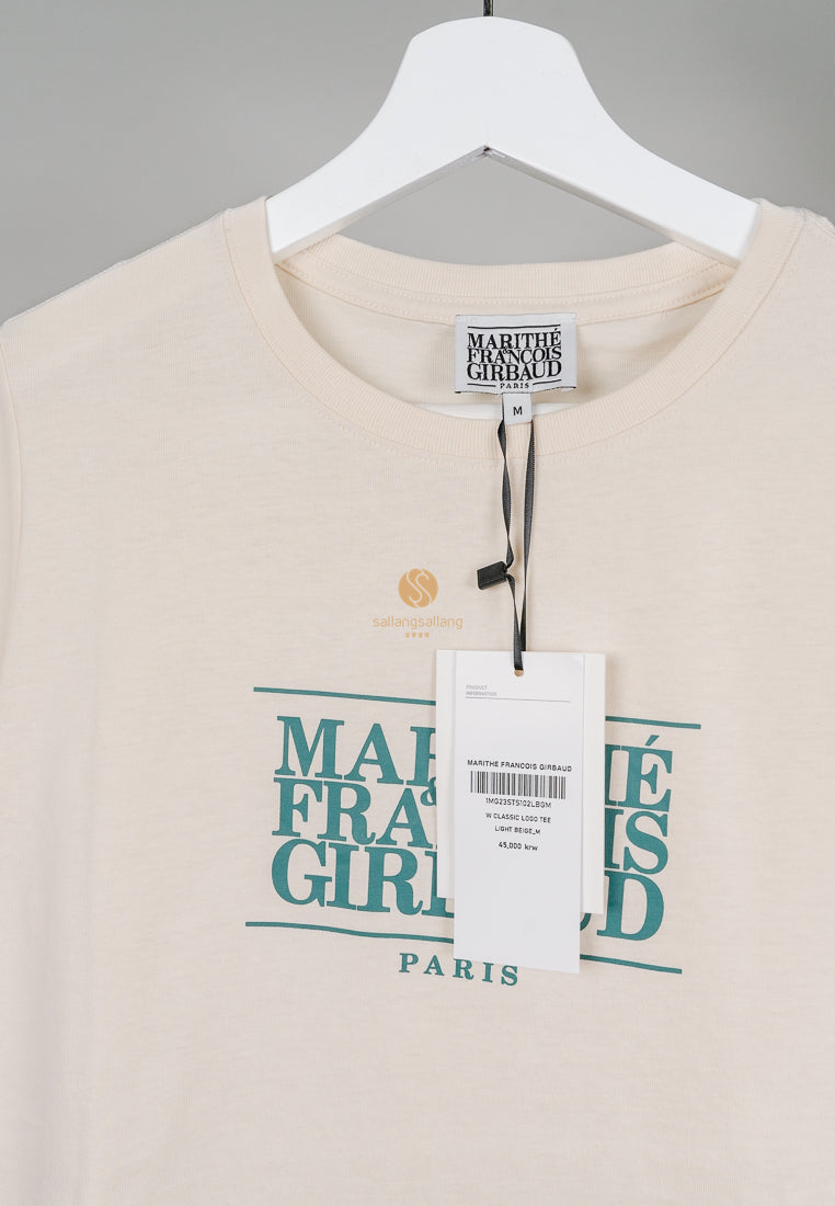 [DEFECT SALE 23] W Classic Logo Tee Light Beige-M