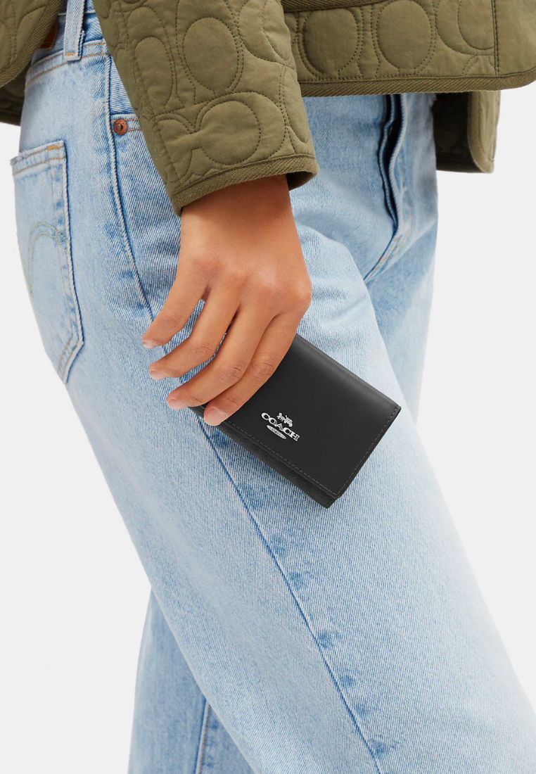 Micro Wallet In Signature Canvas Graphite Black