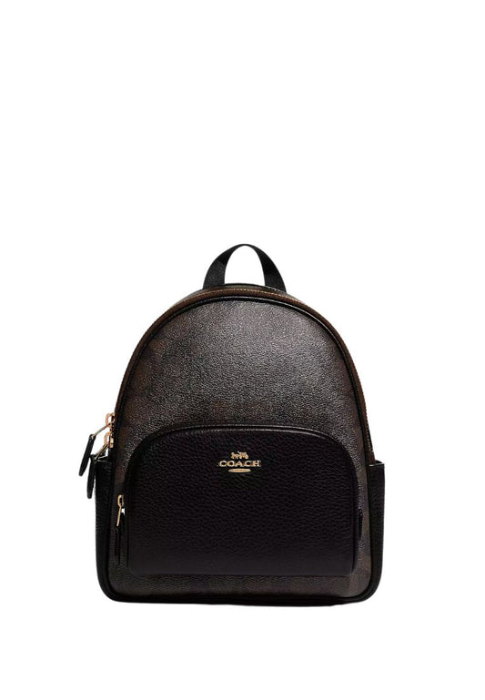 Mini Court Backpack In Signature Canvas Brown Black