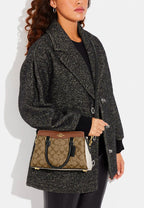 Mini Darcie Carryall In Colorblock Signature Canvas Khaki Multi
