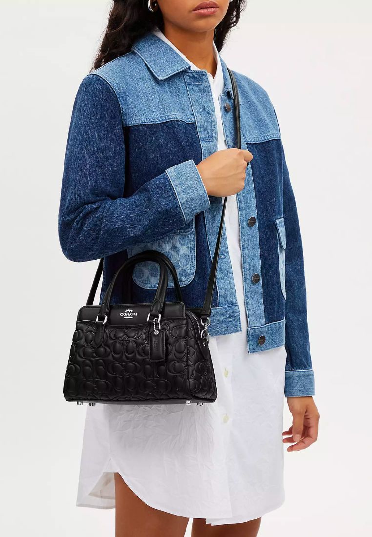 Mini Darcie Carryall With Signature Leather Black