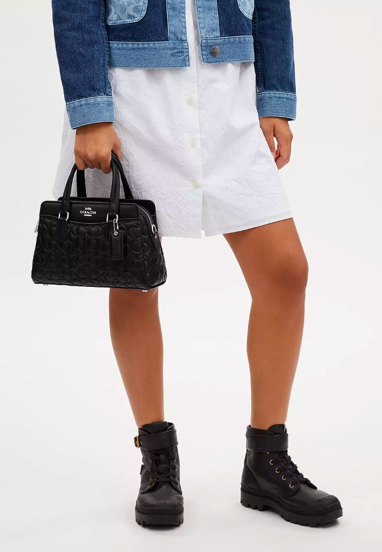 Mini Darcie Carryall With Signature Leather Black