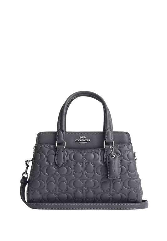 Mini Darcie Carryall With Signature Leather Industrial Grey