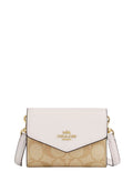 Mini Envelope Wallet With Strap In Signature Canvas Light Khaki Chalk