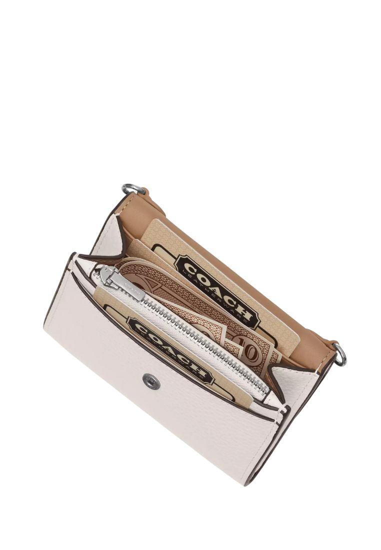Mini Envelope Wallet With Strap In Signature Canvas Light Khaki Chalk
