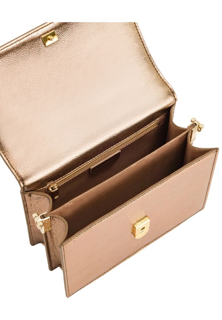 Mini Flap Metallic Crossbody - Ancient Gold