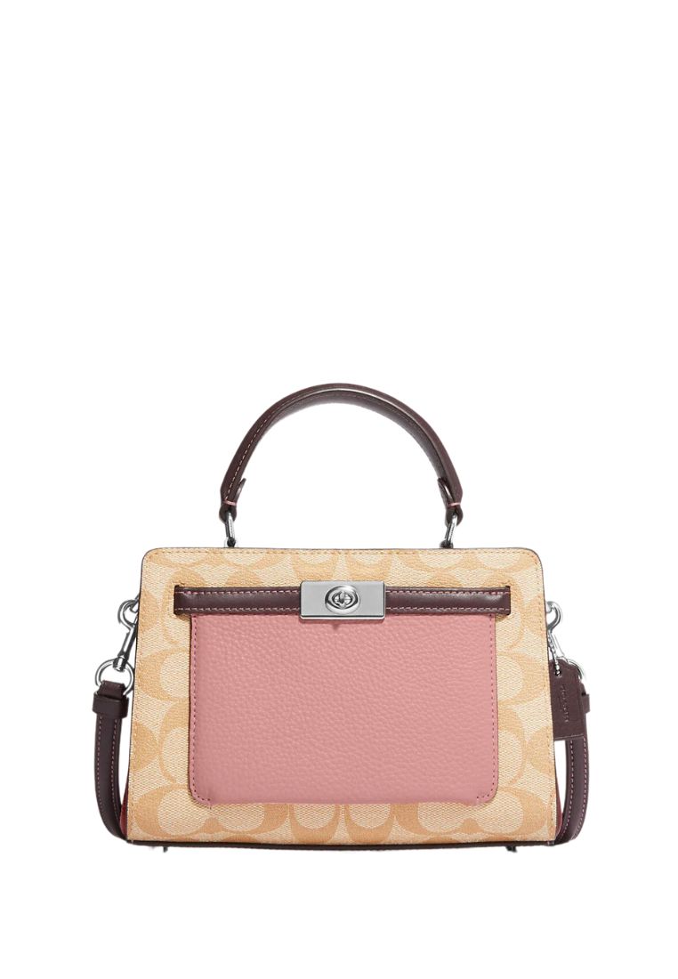 Mini Lane Top Handle In Colorblock Signature Canvas LT Pink Multi