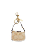 Mini Nolita Bag Charm In Signature Canvas Light Khaki Chalk