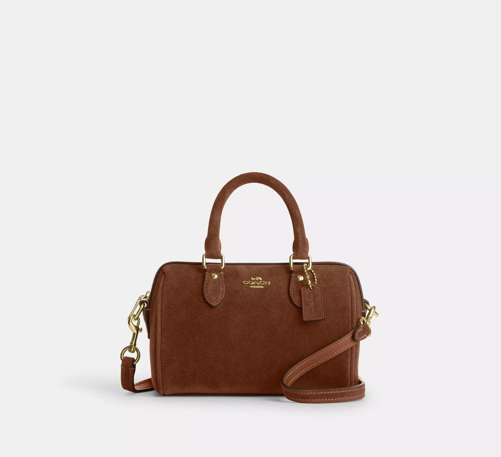 Mini Rowan Crossbody Bag Gold Warm Brown