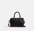 Mini Rowan Crossbody Bag In Loved Leather Silver Black Brown