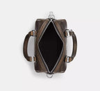Mini Rowan Crossbody Bag In Loved Leather Silver Black Brown