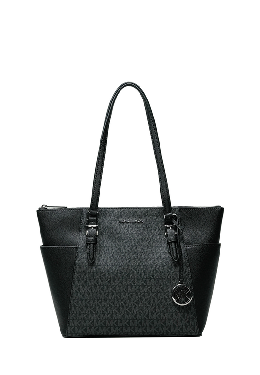 Charlotte Large Top Zip Tote Black