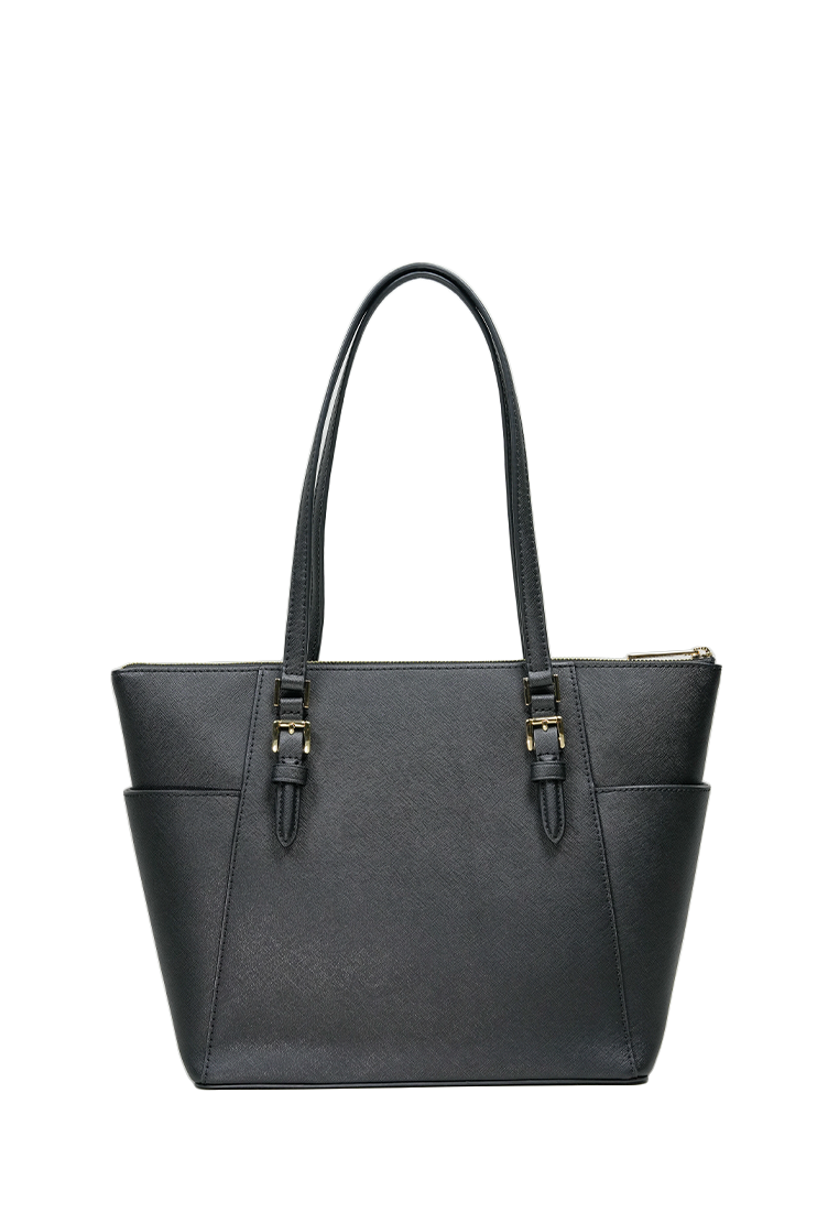 Charlotte Large Top Zip Tote Solid Black