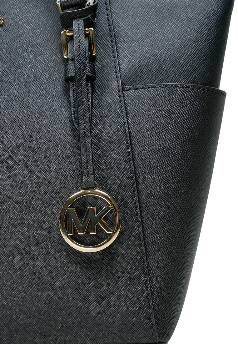 Charlotte Large Top Zip Tote Solid Black