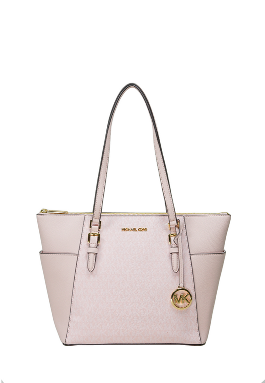 Charlotte Large Top Zip Tote Powder Blush