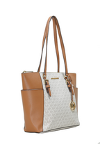 Charlotte Large Top Zip Tote Vanilla