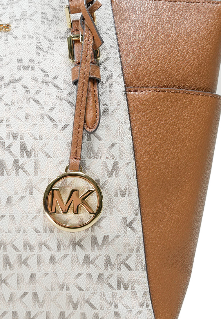Charlotte Large Top Zip Tote Vanilla