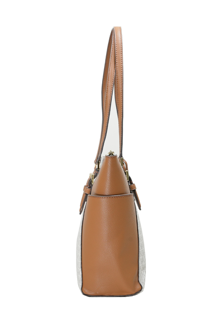Charlotte Large Top Zip Tote Vanilla