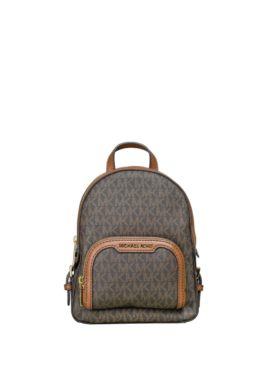 Jaycee Mini Pebbled Leather Backpack Brown