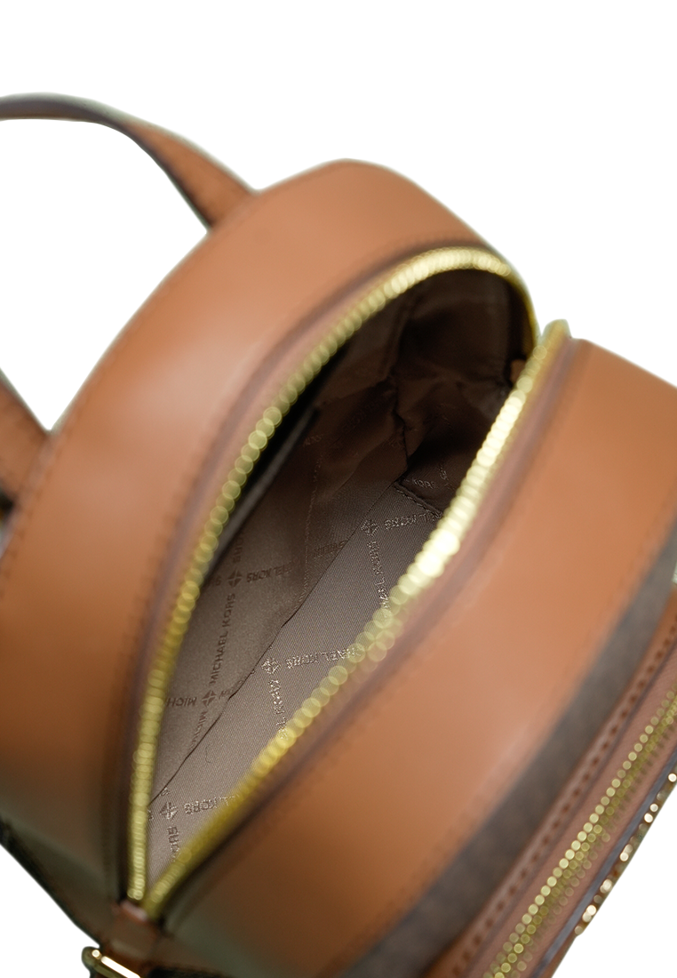 Jaycee Mini Pebbled Leather Backpack Brown