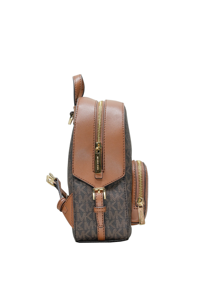 Jaycee Mini Pebbled Leather Backpack Brown