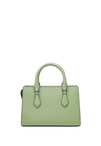 Sheila Small Faux Saffiano Leather Satchel Light Sage