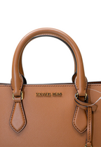 Sheila Small Faux Saffiano Leather Satchel Luggage