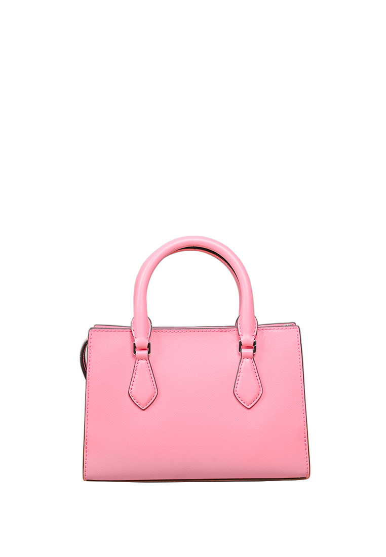 Sheila Small Faux Saffiano Leather Satchel Tea Rose
