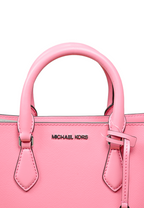 Sheila Small Faux Saffiano Leather Satchel Tea Rose