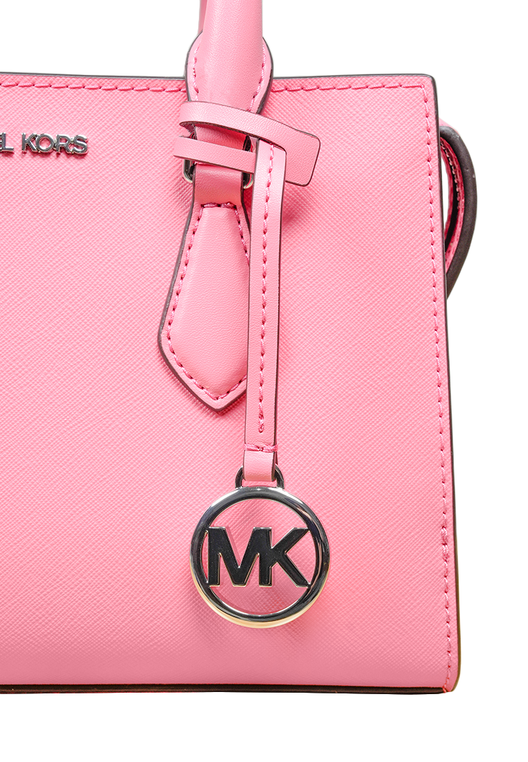 Sheila Small Faux Saffiano Leather Satchel Tea Rose