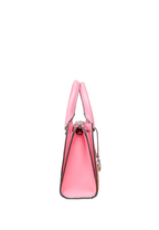 Sheila Small Faux Saffiano Leather Satchel Tea Rose