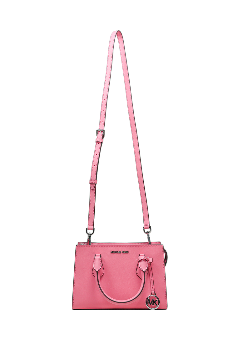 Sheila Small Faux Saffiano Leather Satchel Tea Rose