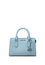 Sheila Small Faux Saffiano Leather Satchel Vista Blue