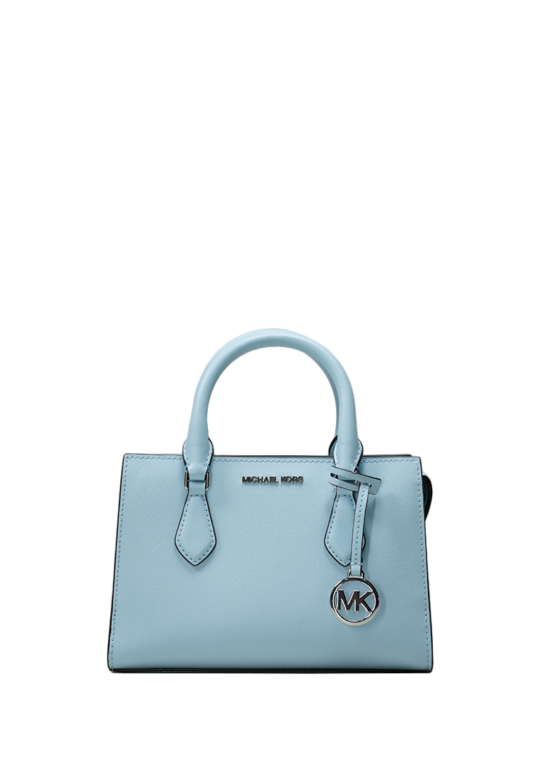 Sheila Small Faux Saffiano Leather Satchel Vista Blue