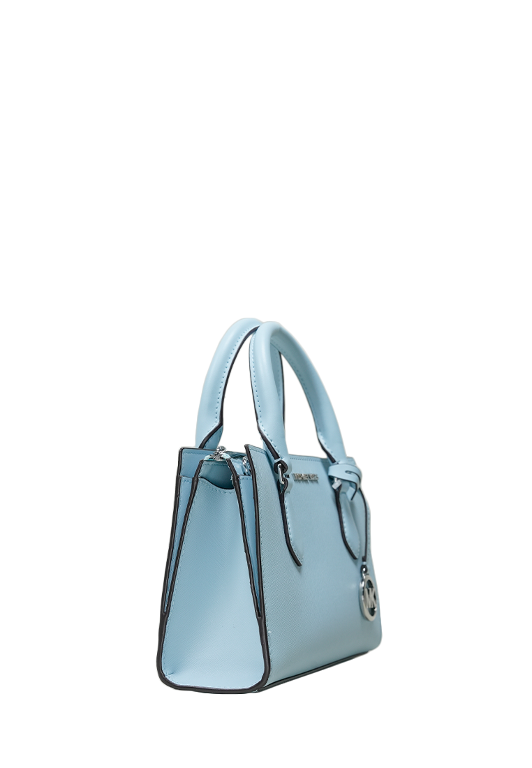 Sheila Small Faux Saffiano Leather Satchel Vista Blue