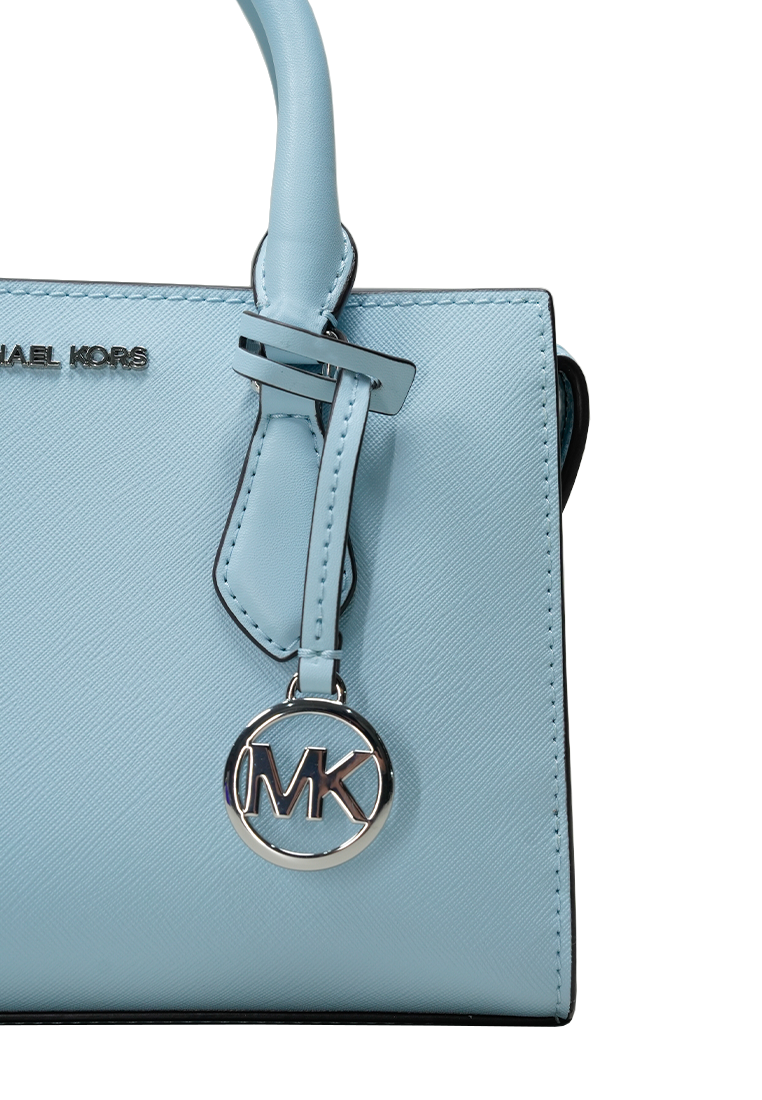 Sheila Small Faux Saffiano Leather Satchel Vista Blue