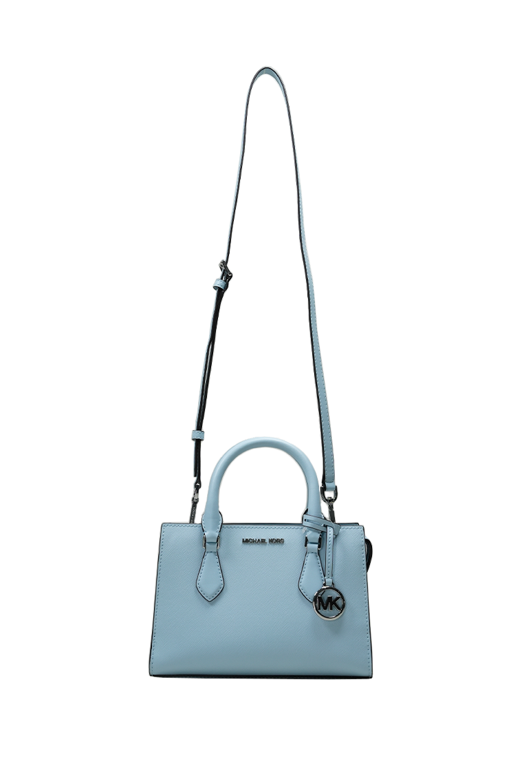 Sheila Small Faux Saffiano Leather Satchel Vista Blue