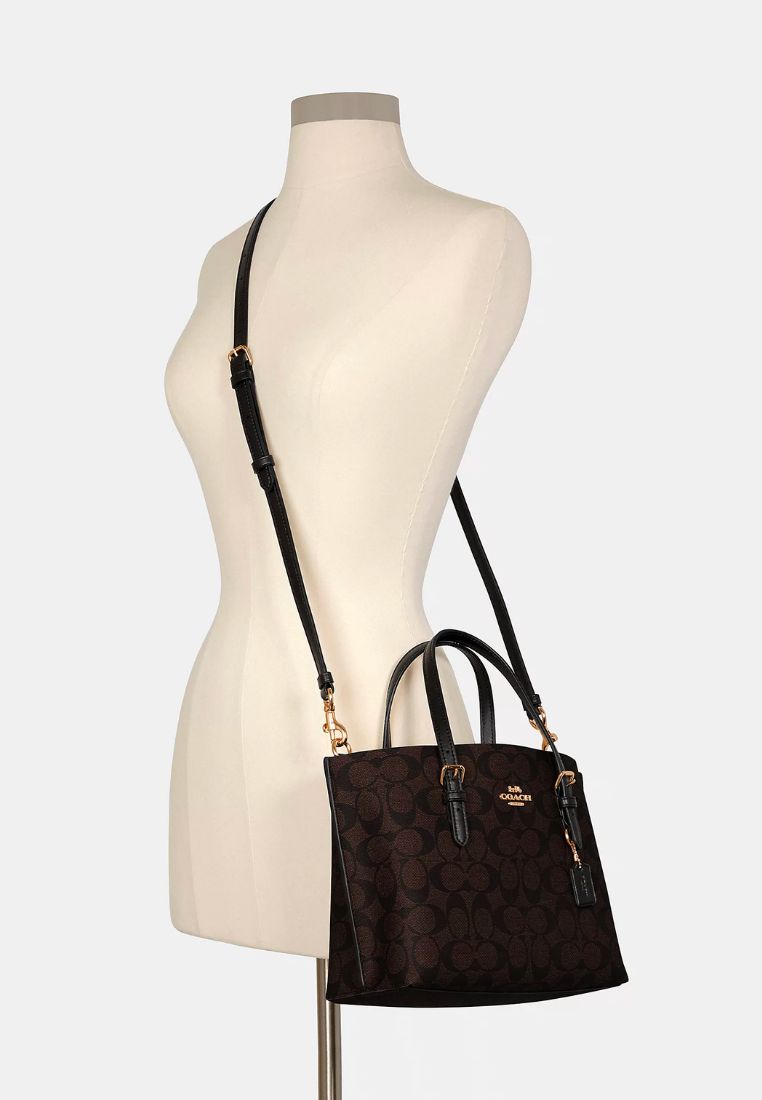 Mollie Tote 25 In Signature Canvas Brown Black