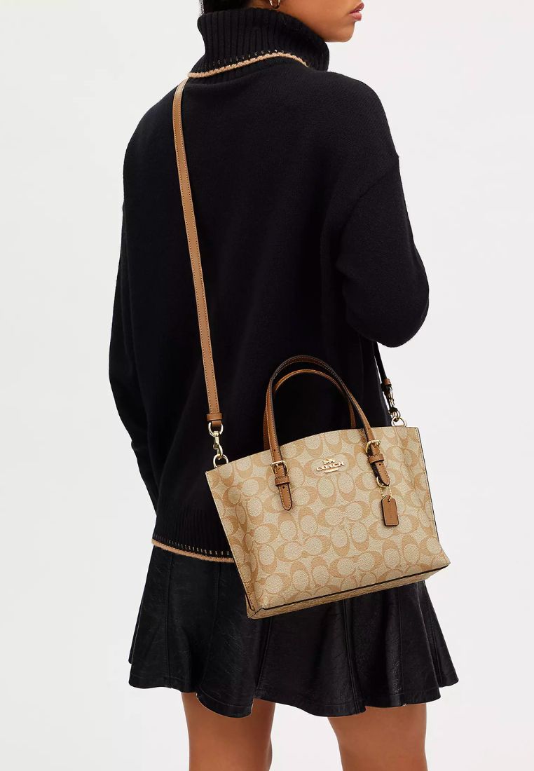 Mollie Tote 25 In Signature Canvas LT Saddle