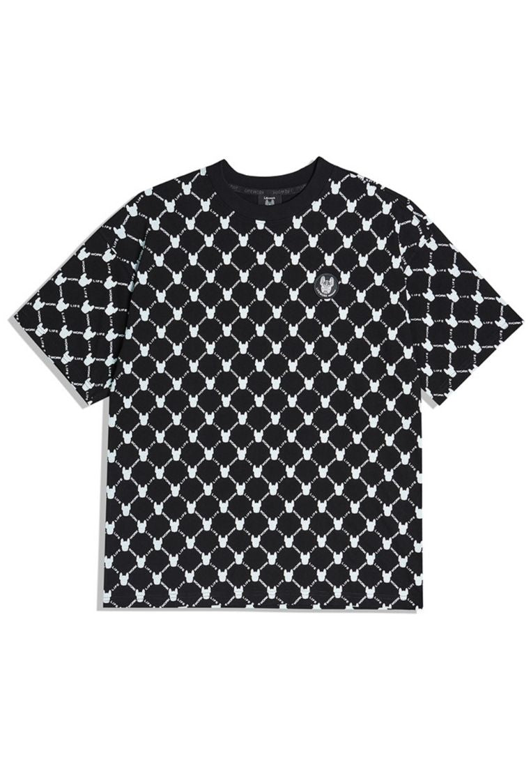 Monogram Pattern T-Shirt Black