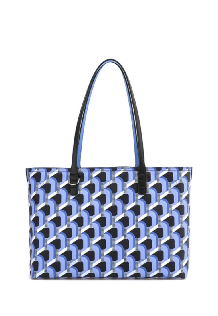 Monogram Shopper Blue Black