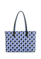 Monogram Shopper Blue Black