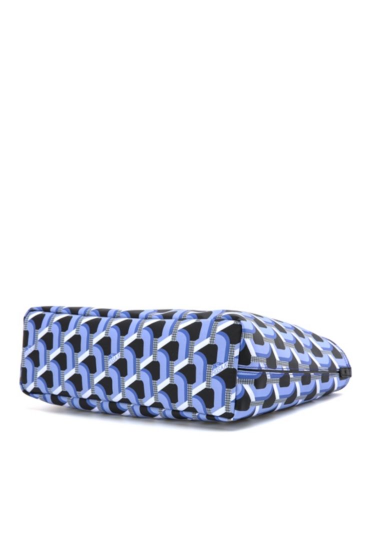 Monogram Shopper Blue Black