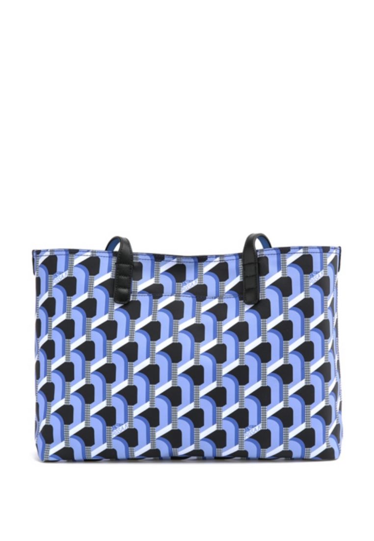 Monogram Shopper Blue Black