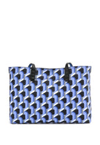 Monogram Shopper Blue Black