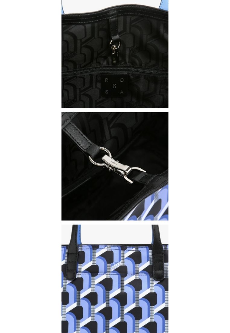 Monogram Shopper Blue Black