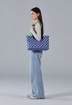 Monogram Shopper Blue Black