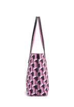 Monogram Shopper Pink Black